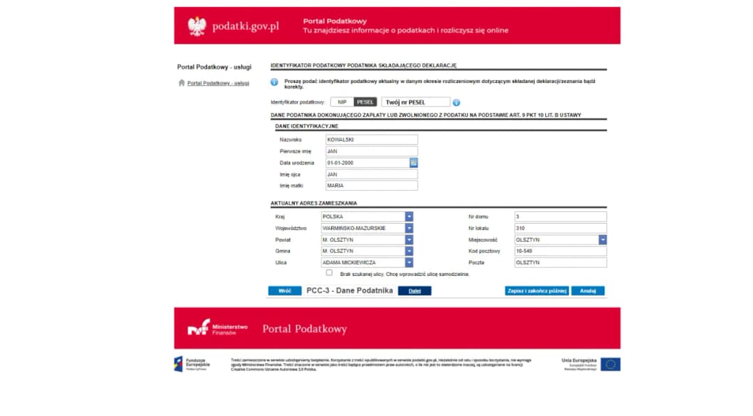 PCC-3 od hipoteki: Jak zapłacić podatek krok po kroku online?